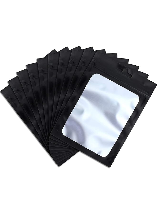 Zaboon Storage Bags Resealable Mylar Smell Proof? With Clear Window Coffee Beans Packaging Pouch For Food Self Sealing Storage Supplies Black 2.4 X 4 Inch 100 Pieces - Image 1