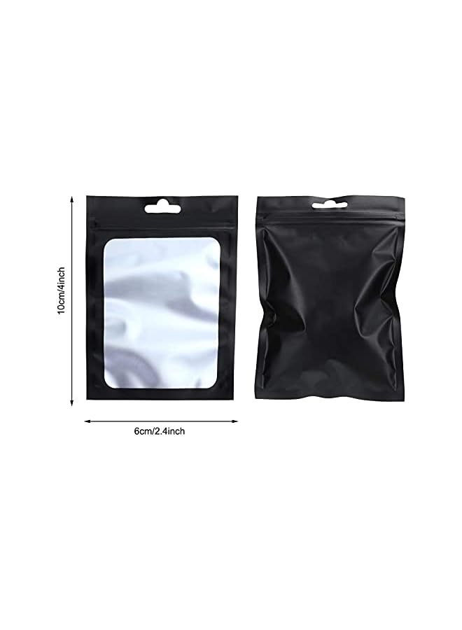 Zaboon Storage Bags Resealable Mylar Smell Proof? With Clear Window Coffee Beans Packaging Pouch For Food Self Sealing Storage Supplies Black 2.4 X 4 Inch 100 Pieces - Image 3