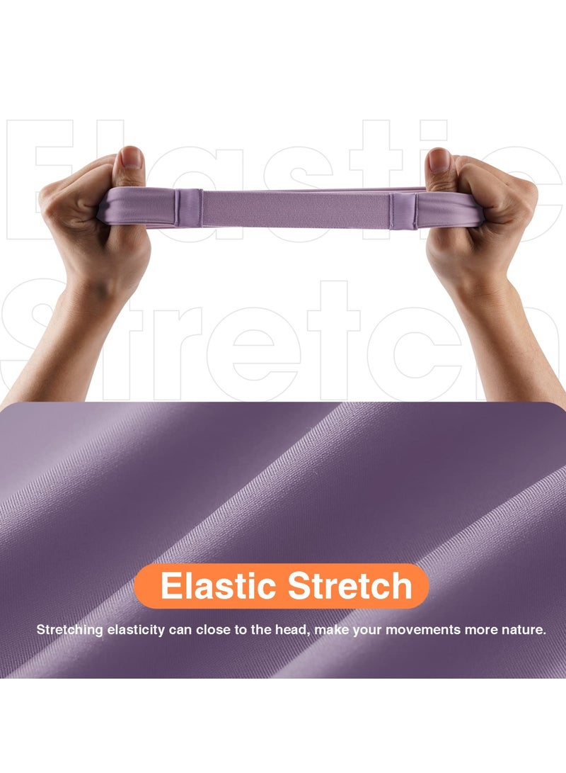 إسكدنيا 3 Pcs Headbands for Women, Women's Sport Headband Sweatband for Yoga, Working Out, Travel, Running (Pink, Blue, Purple) - Image 5