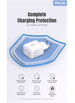 R4282 GaN 40W Super Fast Charger, Dual USB-C Power Ports Power, Speed, and Safety in One Compact Design, with GaN Technology, Supports apple and all smartphones, tablets, Bluetooth headphones, and more, MultiProtect Protection - pzsku/ZBE0FD1652F8C45E4D206Z/45/1741100340/997ee684-184a-4a60-88c6-6a52ac421a67