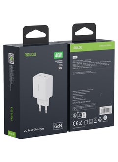 R4282 GaN 40W Super Fast Charger, Dual USB-C Power Ports Power, Speed, and Safety in One Compact Design, with GaN Technology, Supports apple and all smartphones, tablets, Bluetooth headphones, and more, MultiProtect Protection - pzsku/ZBE0FD1652F8C45E4D206Z/45/1741100651/55b348af-a696-48d1-b344-7ffae1216ede