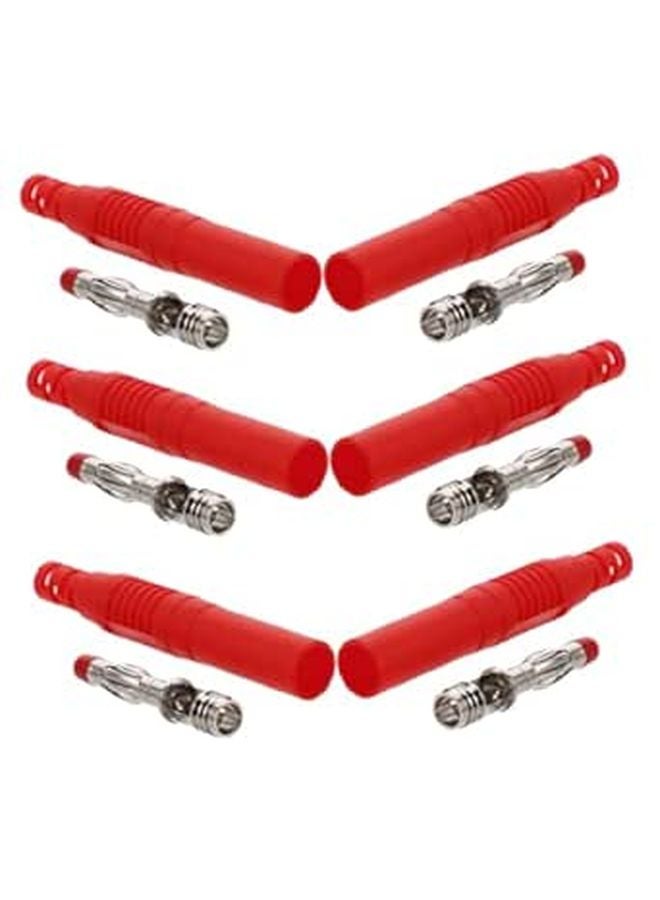 Solderable 4mm Copper Banana Plugs 6pcs High Temperature Speaker Wire Connectors - Image 1