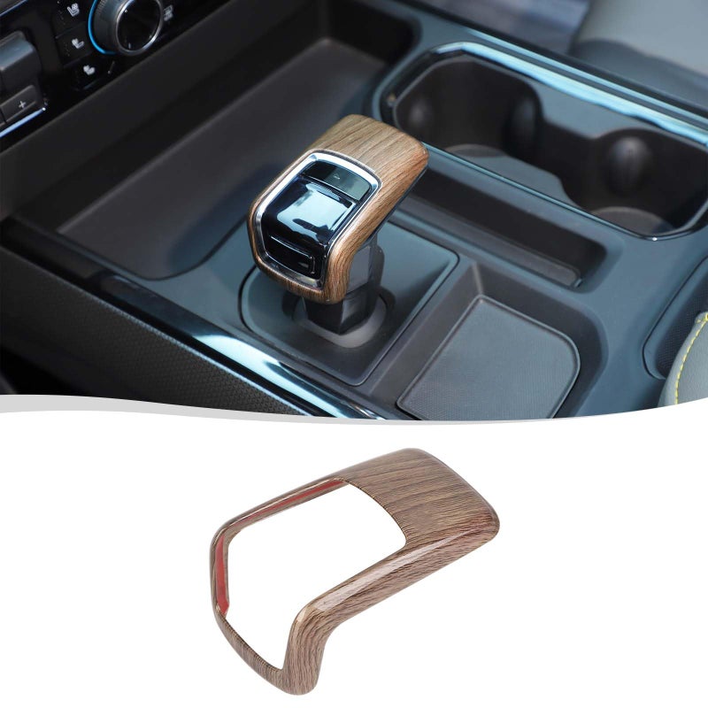 Voodonala for Chevy Silverado 2022 Gear Shifter Knob Cover Interior Knob Trim Cover Compatible with Chevrolet Silverado 2022Carbon Fiber BlackABS for New Model Interior - Image 2