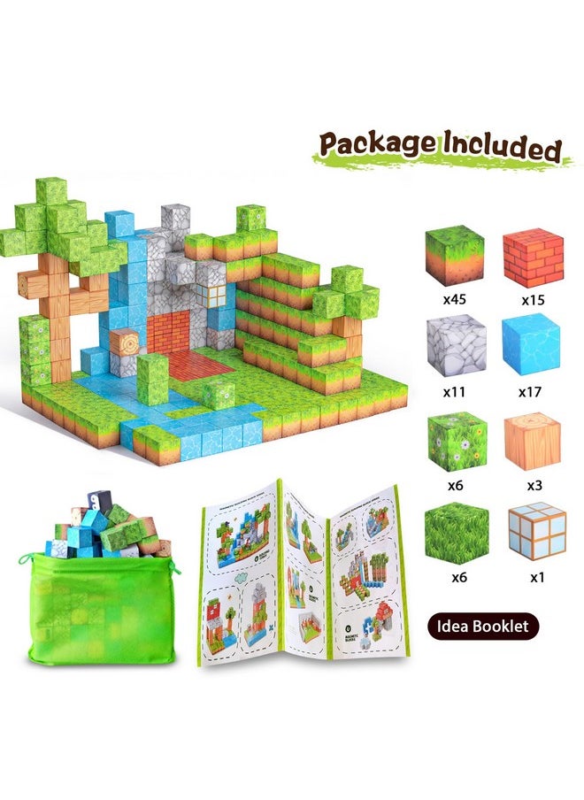 HUANGER huanger Magnetic Blocks Building Toys - 104PCS Magnet Building Blocks for Kids Building Game STEM Montessori Sensory Toys for Boys Girls Aged 3-12, Christmas Birthday Gifts  - Image 5