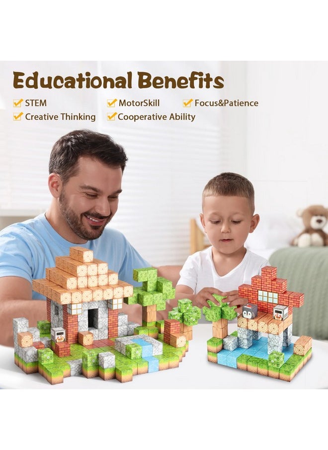 HUANGER huanger Magnetic Blocks Building Toys - 104PCS Magnet Building Blocks for Kids Building Game STEM Montessori Sensory Toys for Boys Girls Aged 3-12, Christmas Birthday Gifts  - Image 4