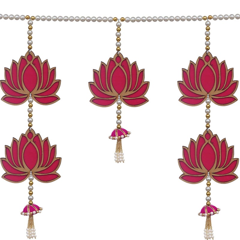 KamlaArt Traditional Handmade Lotus Wall Hanging Door Hanging for DiwaliBandarwalToran for Door 40 Inches - Image 4