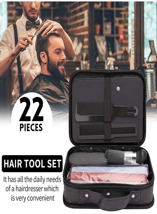 BARBERPLAN Hair Cutting Kit, 22 Pcs Professional Barber/Hair Salon Tool Set, Barber Bag Includes Hairdressing Scissors Shears, Barber Cape, Combs... Complete Hair Cutting Kit for Barber, Salon, Home Use - Image 2