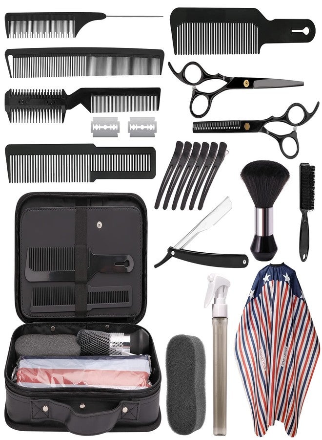 BARBERPLAN Hair Cutting Kit, 22 Pcs Professional Barber/Hair Salon Tool Set, Barber Bag Includes Hairdressing Scissors Shears, Barber Cape, Combs... Complete Hair Cutting Kit for Barber, Salon, Home Use - Image 3