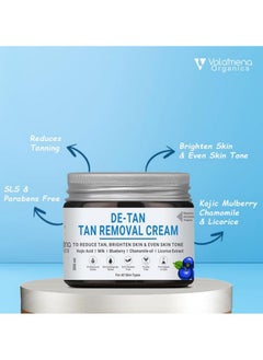 VOLAMENA WITH DEVICE Volamena Organics De-Tan Tan Removal Cream for healthy, smoother, whiter skin with a natural glow 200 ml  - Image 3