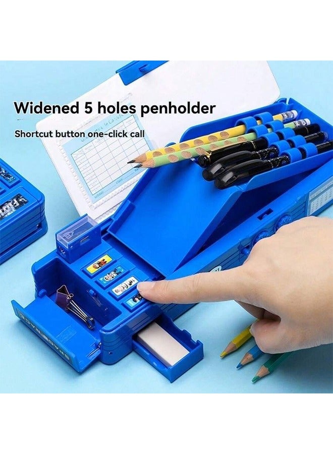 Generic Stationery Box with Password Lock, Multifunctional Pencil Case with Sharpener,Double Side, Schedule, Whiteboard  - Image 3