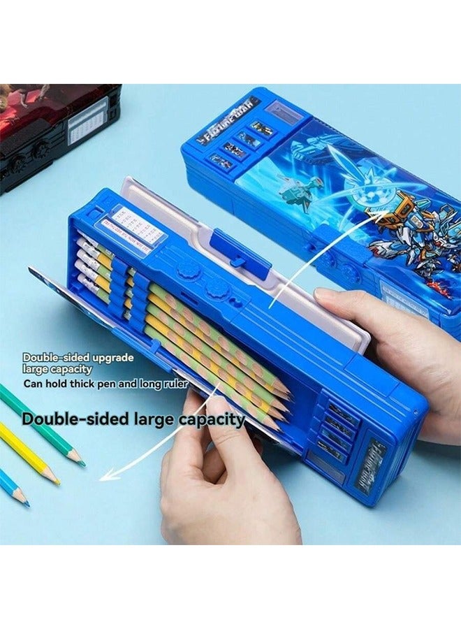 Generic Stationery Box with Password Lock, Multifunctional Pencil Case with Sharpener,Double Side, Schedule, Whiteboard  - Image 4