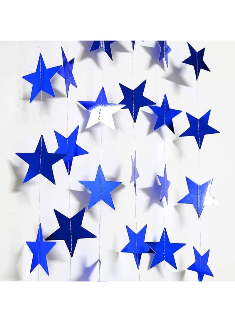 TAPIT Blue Silver Stars and Moon Garlands Kit Twinkle Little Star Garand/Hanging Streamers/Bunting Banner for Birthday Party Decoration/Wedding Decor/Baby Shower/Christmas/Nursery/Ramadan  - Image 3