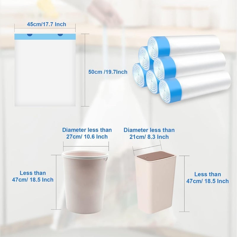 HGC HGC Premium Garbage Bags Size Medium 45 Bags 3 Rolls Dustbin BagTrash Bag white color PACK OF 3 ROLL 45 PCS 45 50 CM  - Image 3