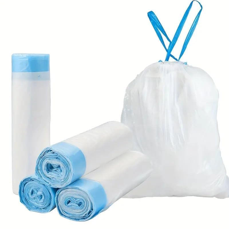 HGC HGC Premium Garbage Bags Size Medium 45 Bags 3 Rolls Dustbin BagTrash Bag white color PACK OF 3 ROLL 45 PCS 45 50 CM  - Image 1