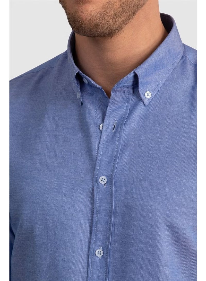 Tudors Slim Fit Slim Fit Oxford Sports Men's Shirt - Image 4