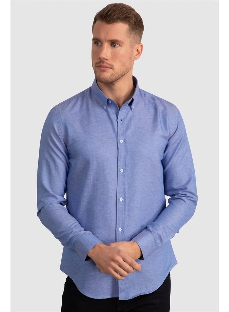 Tudors Slim Fit Slim Fit Oxford Sports Men's Shirt - Image 1