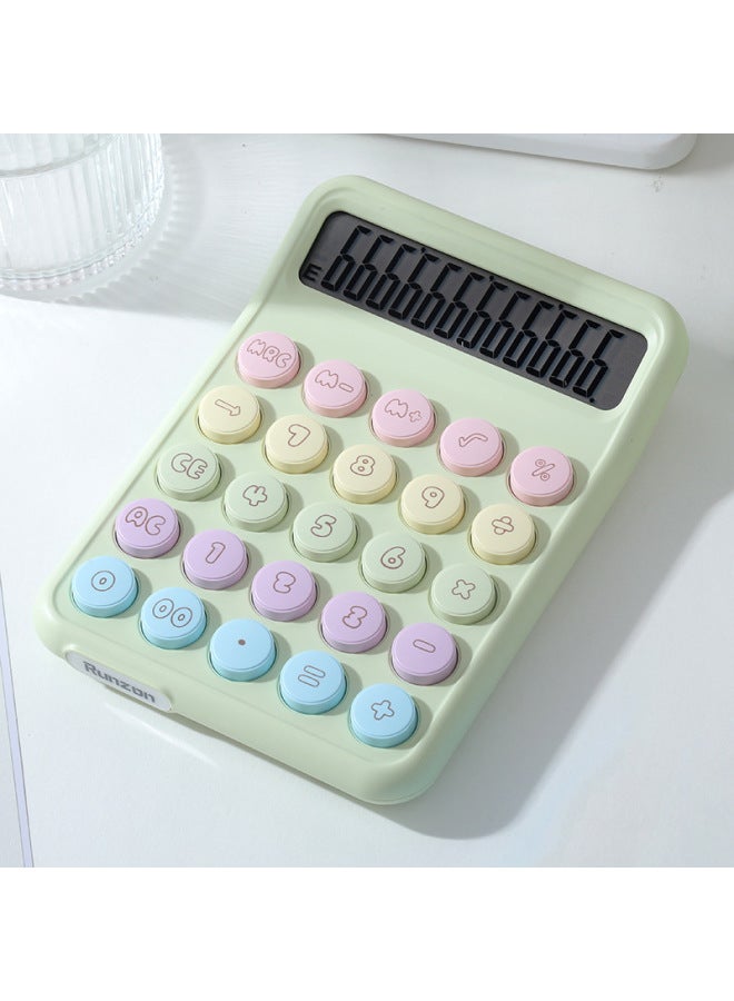 New High-value Mechanical Keyboard Calculator 12-digit Large Screen Portable Computer For Student Exam