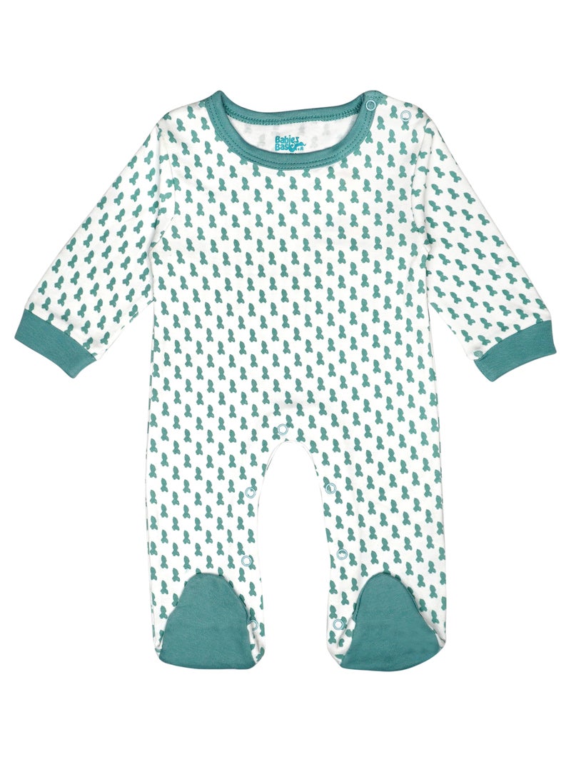 Babies Basic 5 piece Unisex 100% Cotton Sets include Bib, Romper, Mittens, Cap and Sleepsuit/Jumpsuit - Image 2