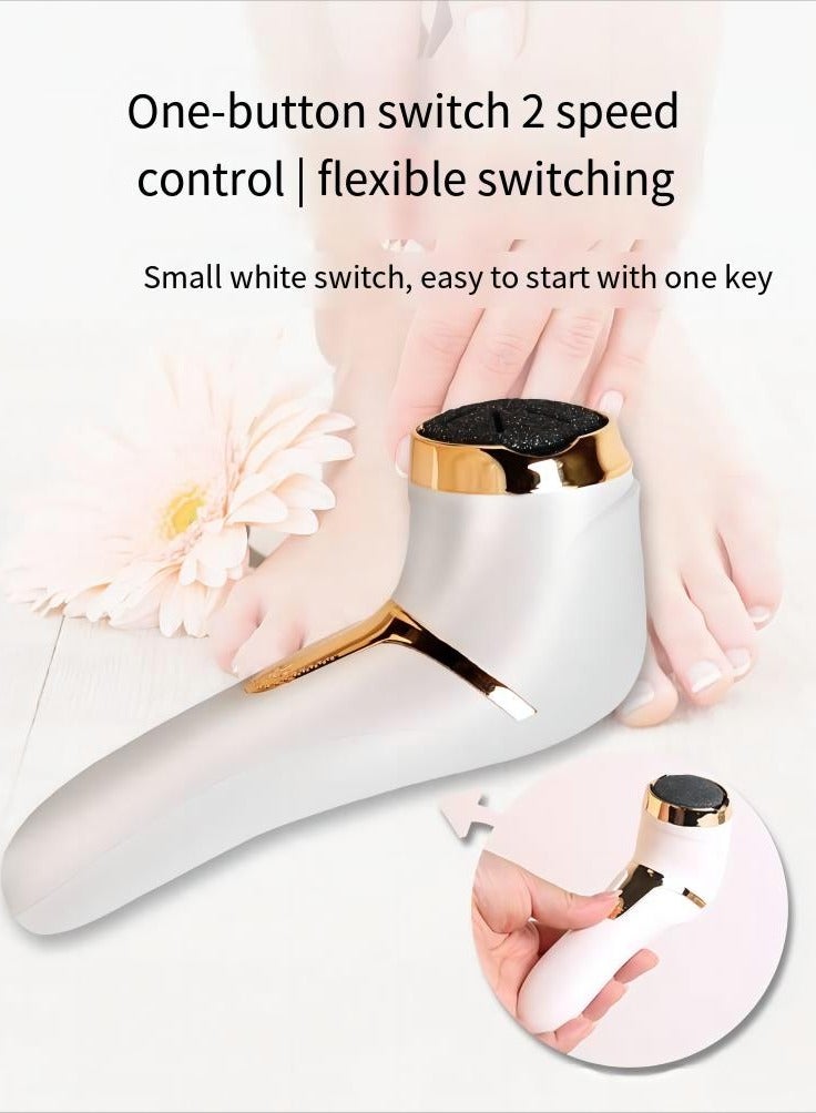 general جهاز كهربائي لإزالة الجلد الميت من القدمين مع مكنسة كهربائية، مجموعة أدوات باديكير احترافية، مبرد قدم لإزالة الجلد الميت، مبرد مقاوم للماء قابل لإعادة الشحن للعناية بالقدم مع 3 رؤوس وشاشة LCD بسرعتين - Image 4