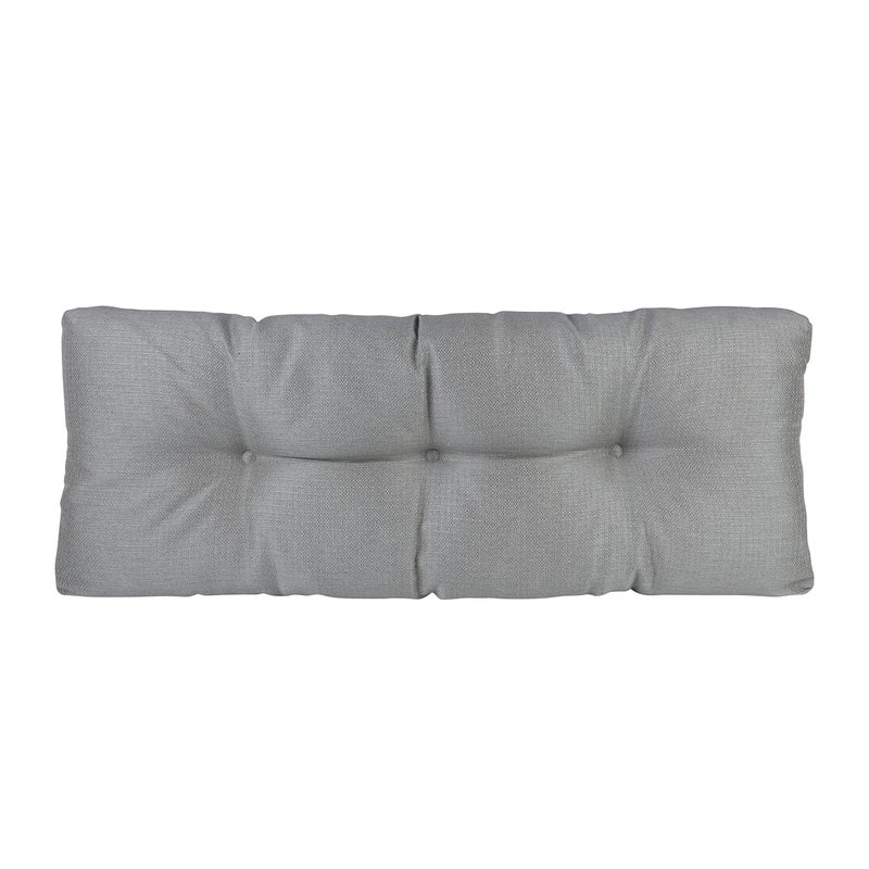 Klear Vu Klear Vu The Gripper Omega NonSlip Tufted Bench Cushion for Indoor Furniture Entryway Storage Bay Window Corner Nook or Piano Seat 35 Inches 04 Gray