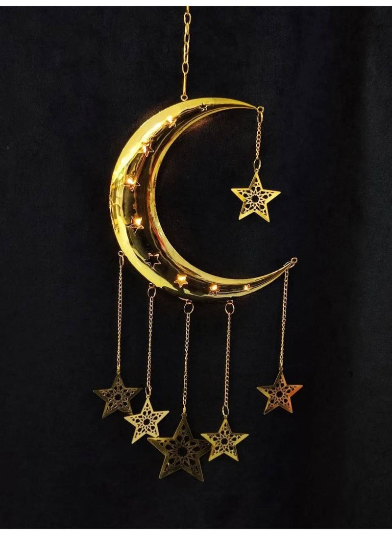 ناما دلاية علي شكل هلال و نجمة من  المعدن الاستانليس لديكور رمضان - Image 1