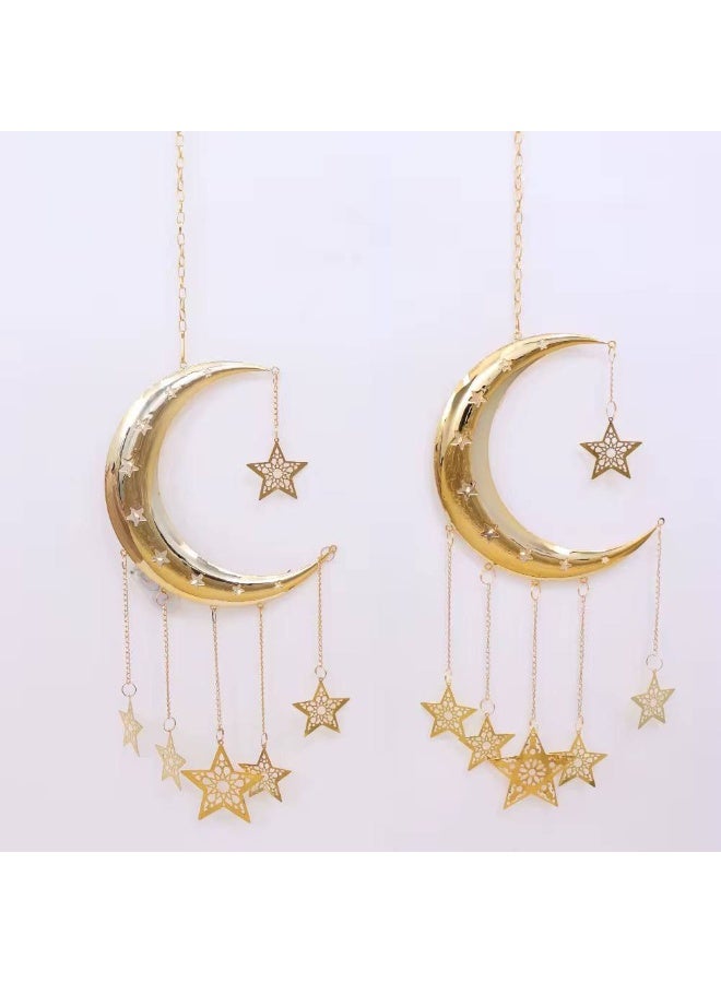 ناما دلاية علي شكل هلال و نجمة من  المعدن الاستانليس لديكور رمضان - Image 4