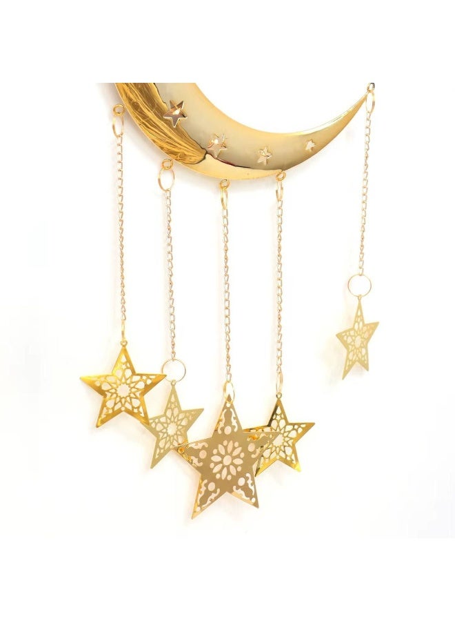 ناما دلاية علي شكل هلال و نجمة من  المعدن الاستانليس لديكور رمضان - Image 2