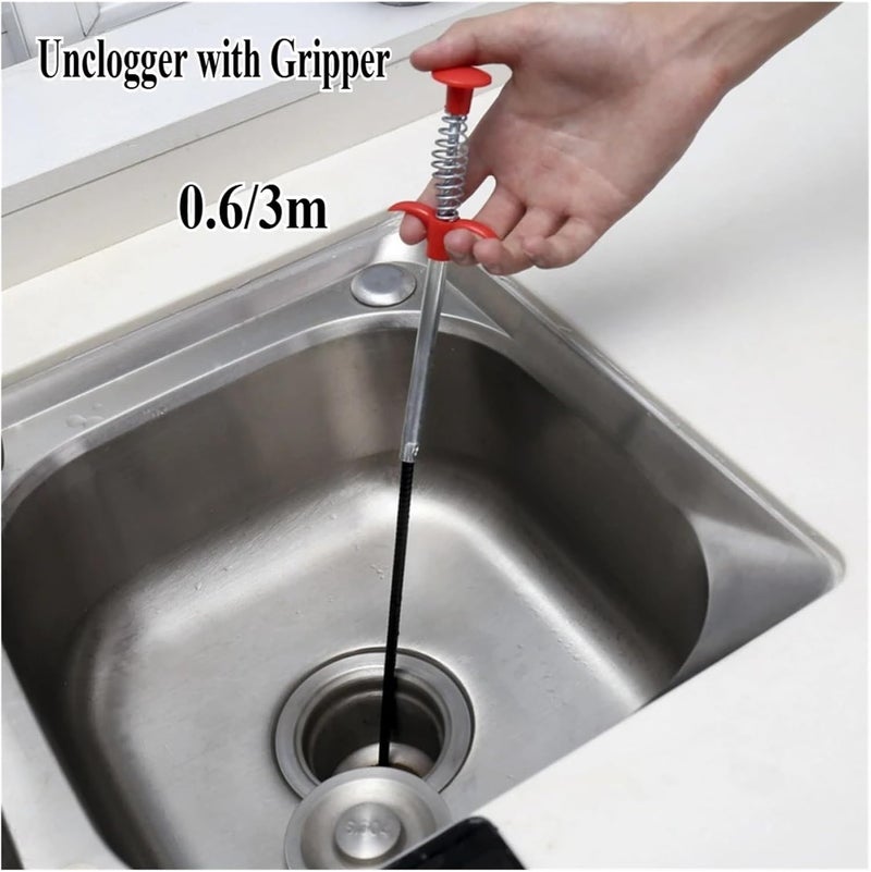 Pipe Plunger Drain Unclogger Clog Remover, Cleaning Tool(300cm) - Image 2