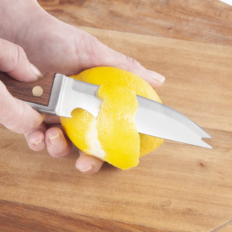 Final Touch Final Touch Bar Knife & Zester Set - Multi-Function Design for Effortless Cocktail Prep - Adjacent Edge Handle, Stainless Steel Blade, Bottle Opener, and Zester Included (FTA2110)  - Image 3