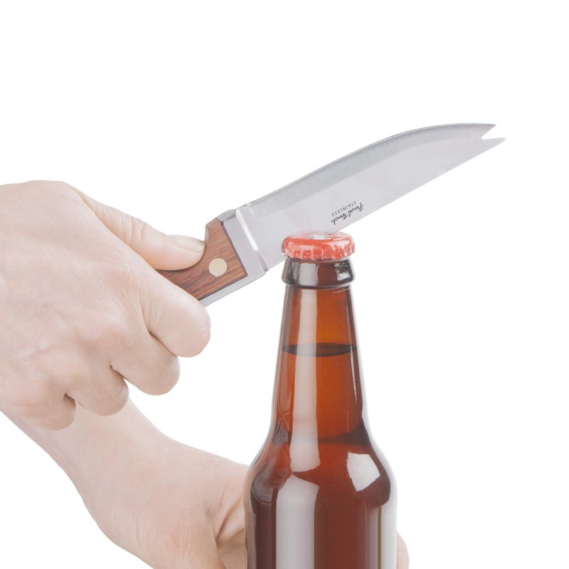 Final Touch Final Touch Bar Knife & Zester Set - Multi-Function Design for Effortless Cocktail Prep - Adjacent Edge Handle, Stainless Steel Blade, Bottle Opener, and Zester Included (FTA2110)  - Image 5