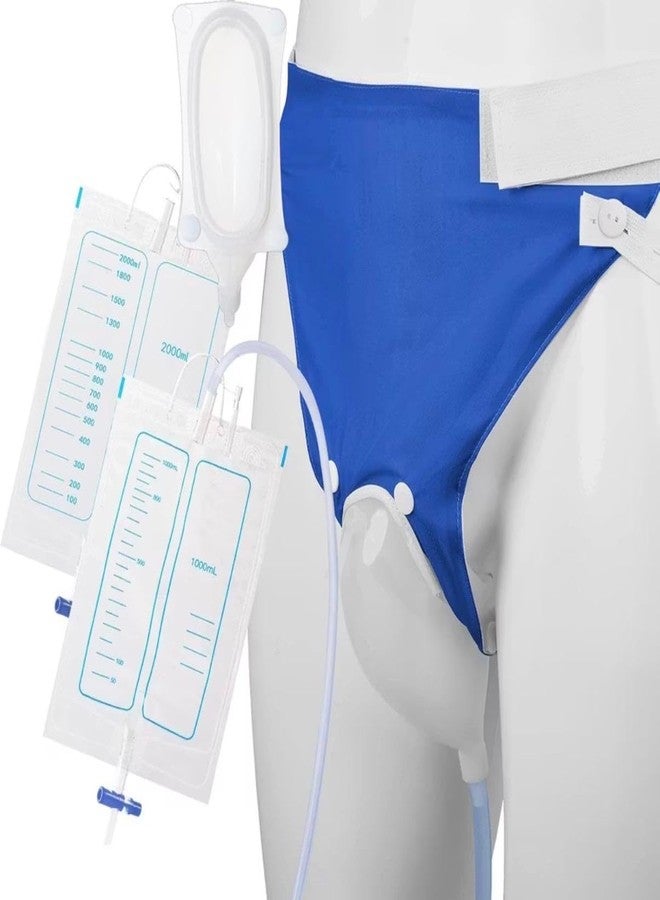 VKluxe Portable Silicone Urinal Pants for Men & Women - Reusable Incontinence Briefs with Catheter & Urine Bag, Breathable & Comfortable, Leak-Proof Design for Elderly & Bedridden Patients | Urine Pee Pouch - Image 1