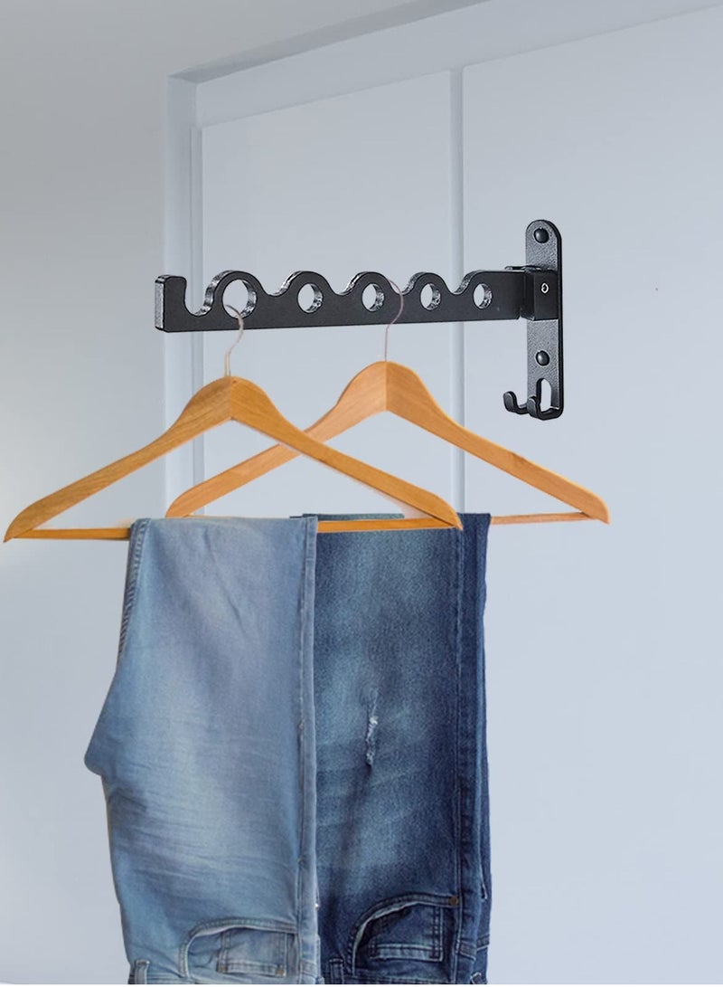 Foldable Wall Mounted Clothes Hanger Folding Wall Mounted Clothes Hanger Rack Small Wall Clothes Airer No Drilling Wall Clothes Hook Rack Aluminum Wall Mounted Drying Rack