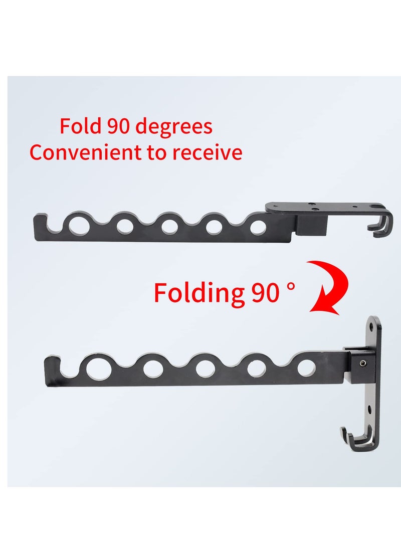 Foldable Wall Mounted Clothes Hanger Folding Wall Mounted Clothes Hanger Rack Small Wall Clothes Airer No Drilling Wall Clothes Hook Rack Aluminum Wall Mounted Drying Rack