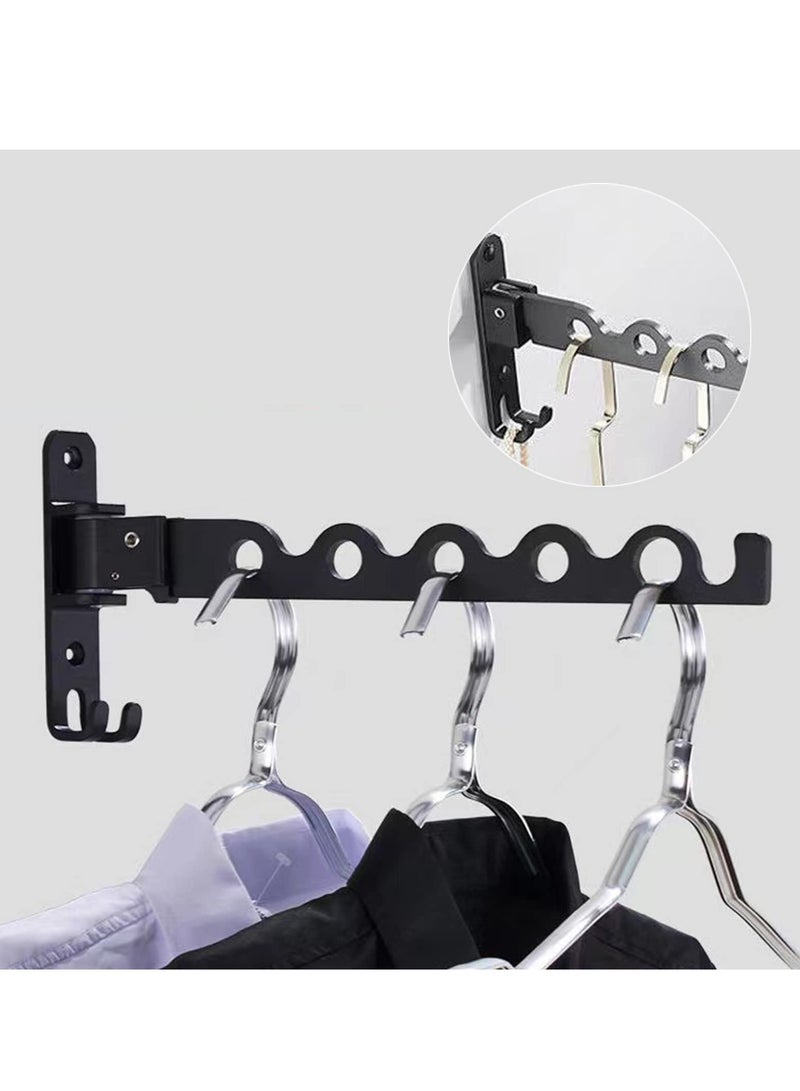 Foldable Wall Mounted Clothes Hanger Folding Wall Mounted Clothes Hanger Rack Small Wall Clothes Airer No Drilling Wall Clothes Hook Rack Aluminum Wall Mounted Drying Rack