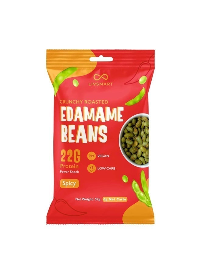 LIVSMART Crunchy Roasted Edamame Beans Spicy 52g - Image 1