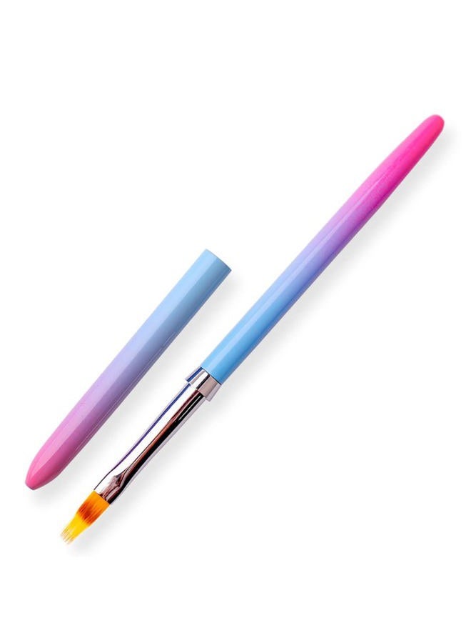 SILPECWEE (NO1) - 1Pc Nail Art Ombre Brush Alloy Gradient Handle Nylon Hair UV Gel Polish Acrylic Manicure Painting Drawing Brush Tools - Image 1