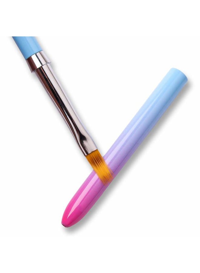 SILPECWEE (NO1) - 1Pc Nail Art Ombre Brush Alloy Gradient Handle Nylon Hair UV Gel Polish Acrylic Manicure Painting Drawing Brush Tools - Image 5