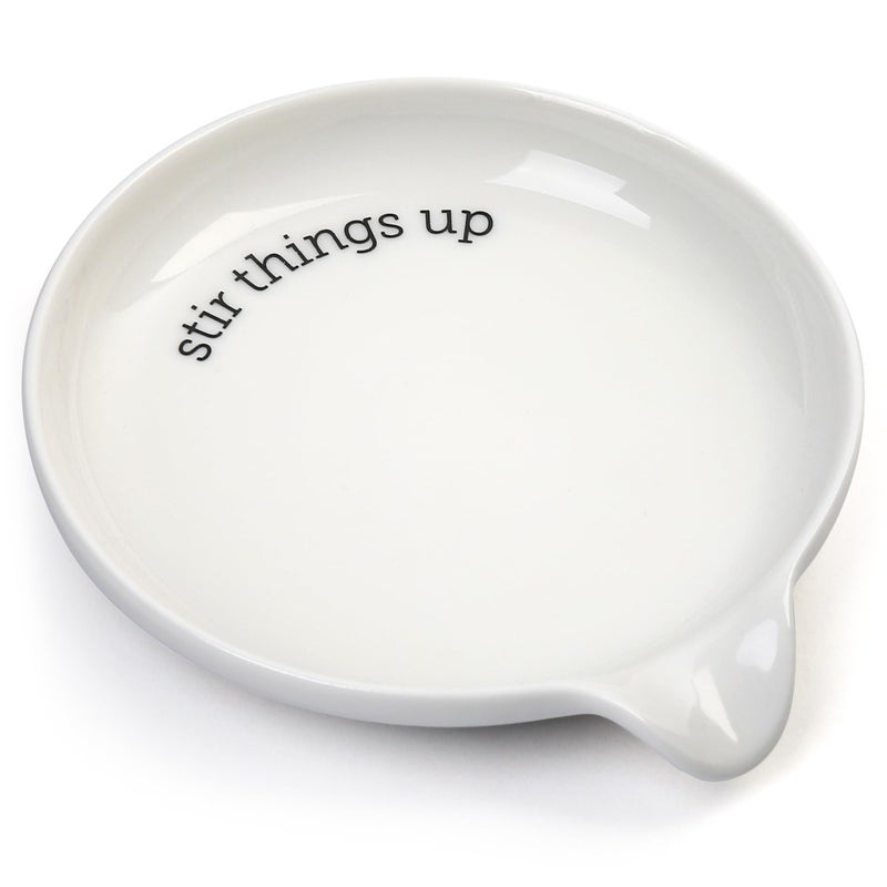 LotFancy Spoon Rest Large Ceramic Spoon Holder for Stove Top 52 Inch Spatula Holder for Kitchen Counter Utensil Rest for Spoons Tongs Ladles