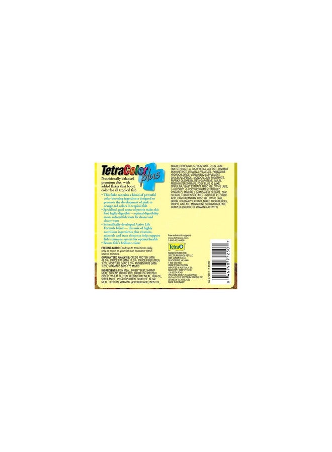 TetraColor PLUS Tropical Flakes with Color Enhancing 2.2 Ounce (Pack of 1) - Image 4