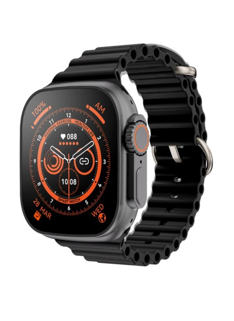 Generic - T10 Ultra Smart Watch Larger Display Waterproof, Video Controlling Assistant Wireless Fast Charging, Bigger Display Ultra smart watch - Image 1