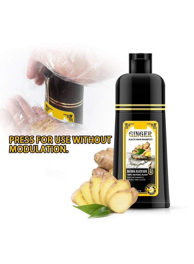 gowwim Ginger Black Hair Shampoohair Color Dye Semi Permanent Shampooinstanty Black Hair Color Matter Agent Last 30 Days5 Minutes Finsh 500Ml.(Ginger Fragrance) - Image 3