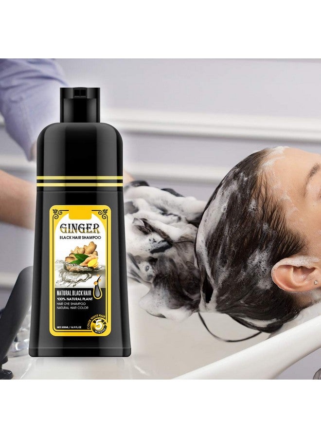 gowwim Ginger Black Hair Shampoohair Color Dye Semi Permanent Shampooinstanty Black Hair Color Matter Agent Last 30 Days5 Minutes Finsh 500Ml.(Ginger Fragrance) - Image 5