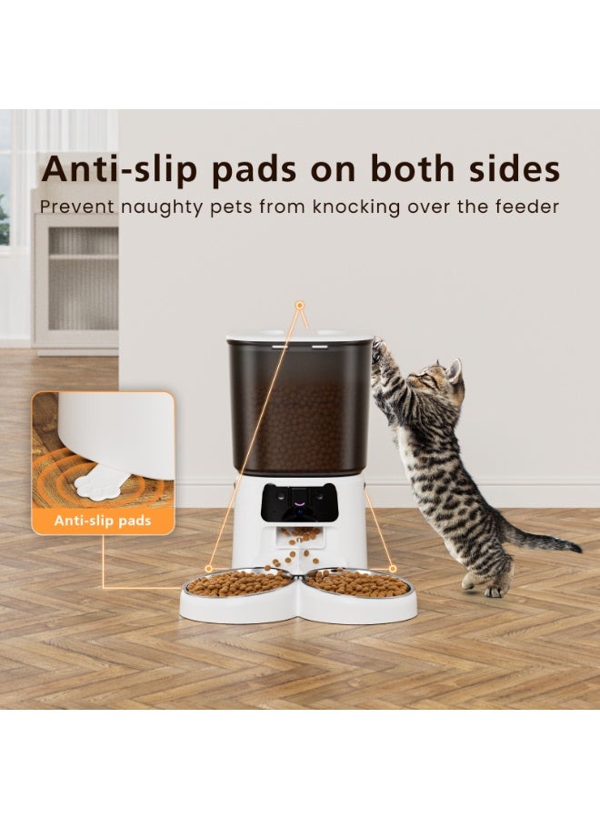 Pet Feeder,6L Automatic Pet Feeder For Cats and Dogs,1080P Camera,App Control,Voice Recorder,Timed Feeder for Schedule Feeding, Dual Power Supply,WiFi Pet Food Dispenser with App Control - Image 5
