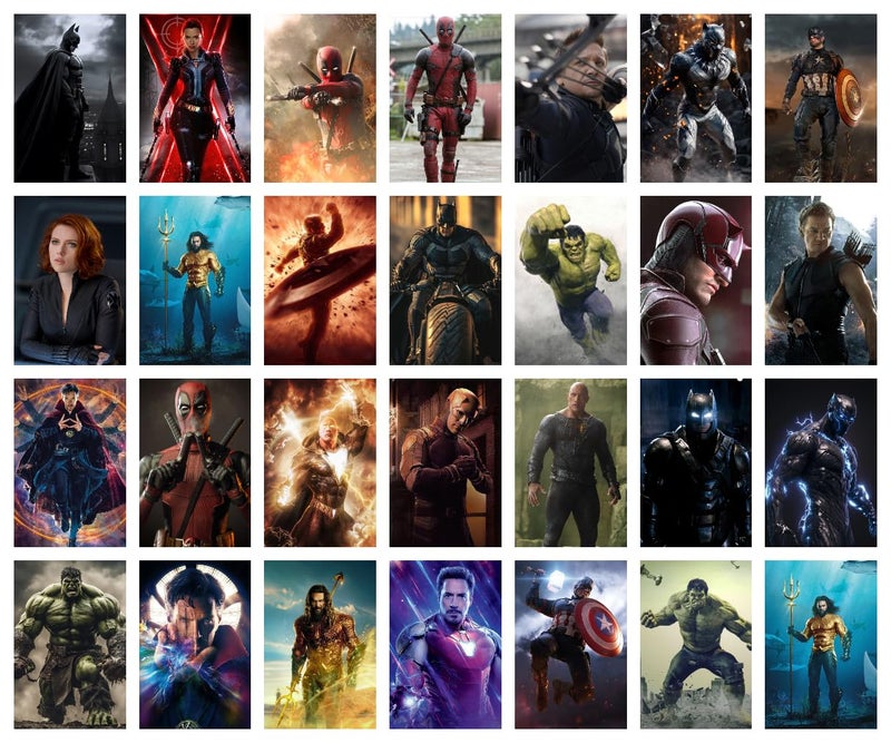INDOART NET Pack of 54 Superheroes Aesthetic Wall Collage kit Posters Posters for Wall Decoration Wall Art For Bedroom Office Living room Dorm room 6 inch X 4 inch - Image 5