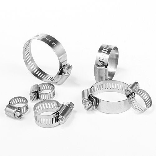LOKMAN 20 Pack Stainless Steel Hose Clamp Adjustable 3/8'' - 5/8'' (10-16mm) Worm Gear Hose Clamp, Metal Fuel Line Pipe Clamp for Plumbing, Automotive And Mechanical Application - Image 4