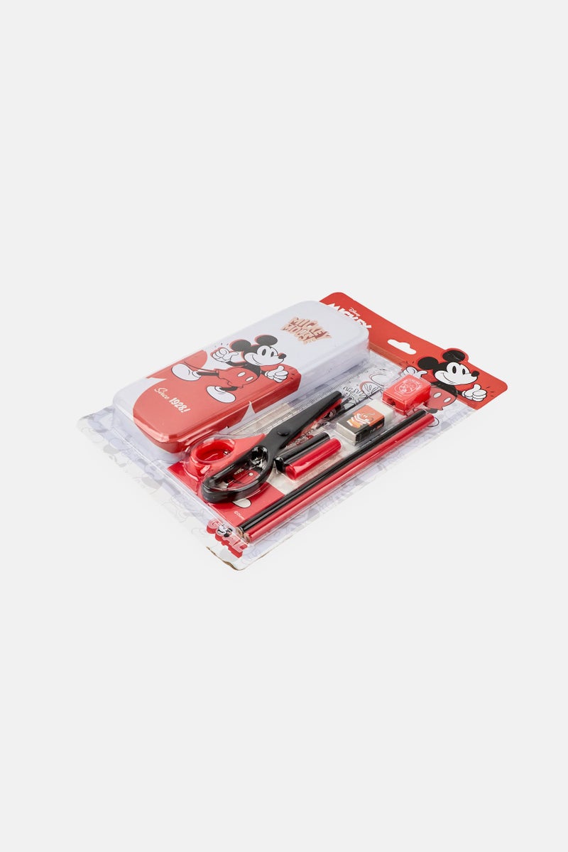 Disney مجموعة قرطاسية مكونة من 10 قطع من ميكي ماوس، أحمر - Image 3