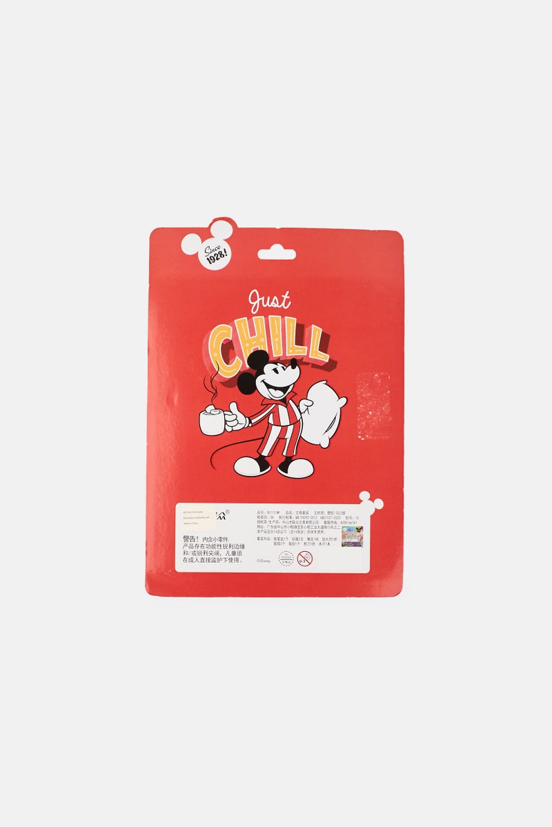 Disney مجموعة قرطاسية مكونة من 10 قطع من ميكي ماوس، أحمر - Image 2