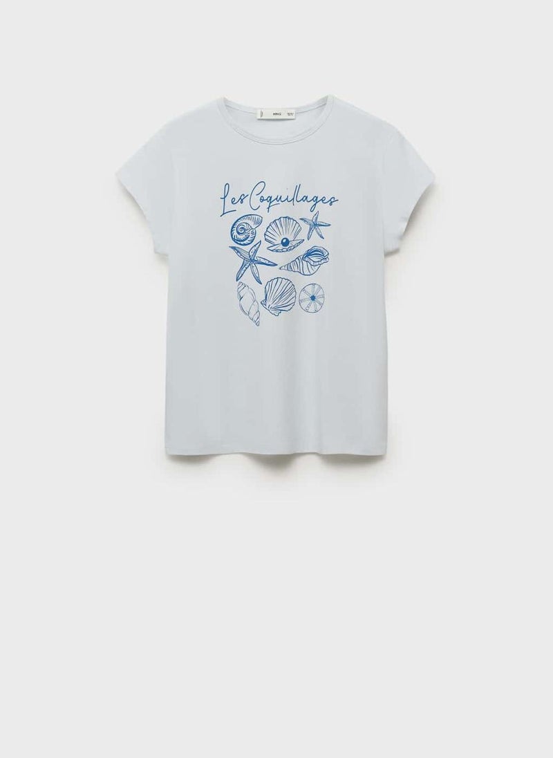MANGO Printed Cotton-Blend T-Shirt  - Image 5