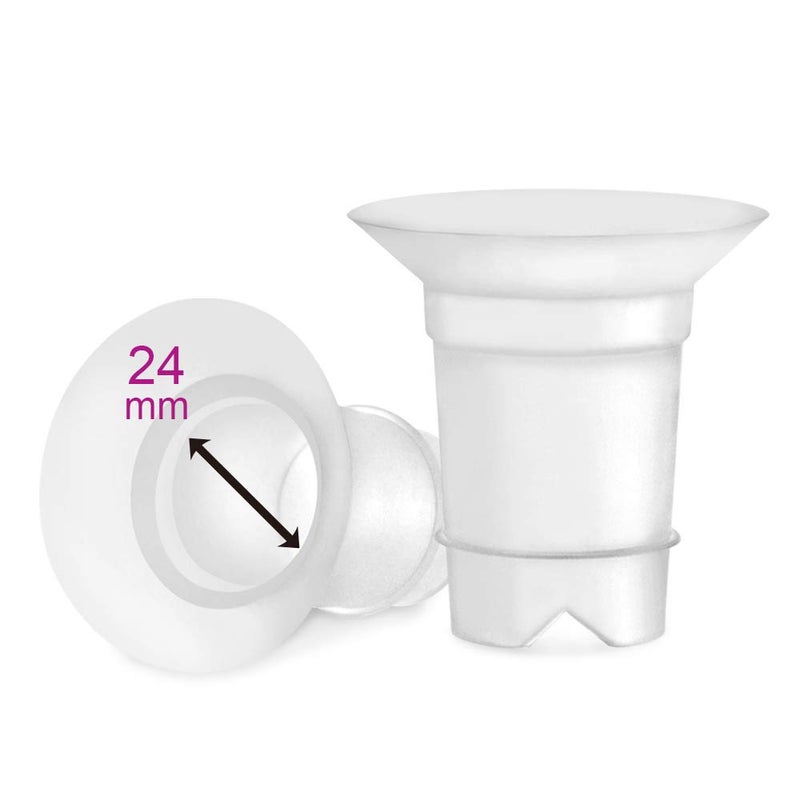 Maymom Flange Inserts 24 mm for Spectra 28 mm Hands Free Collection Cup 2pcEach - Image 1
