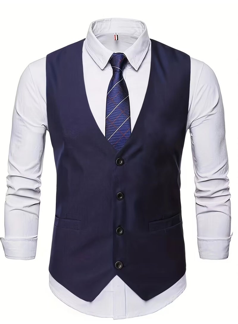 Shougu New Fashionable Casual Men's Suit Vest - Image 1